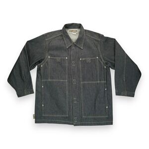 Vintage American Colors Denim Jacket Mens' XXL Black Long Sleeve‎ Heavyweight